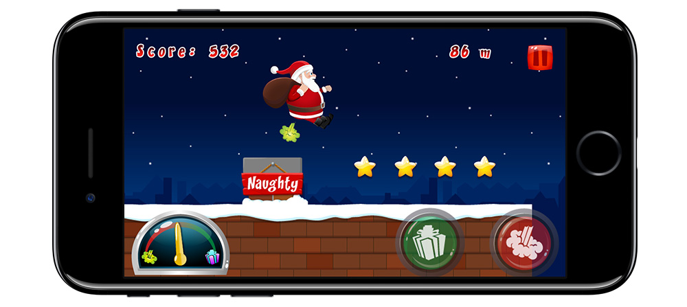 Santas Rooftop Run - Screenshot